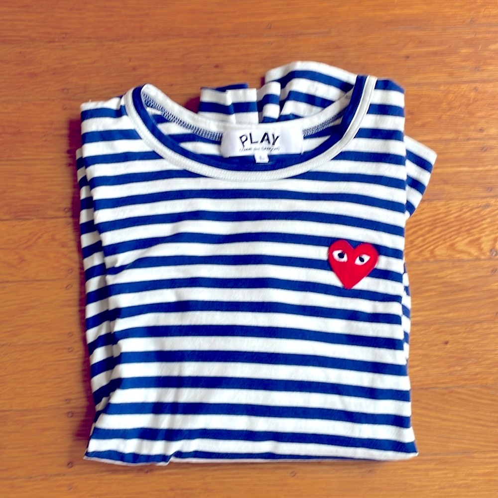Comme des Garcons PLAY striped long sleeve tee